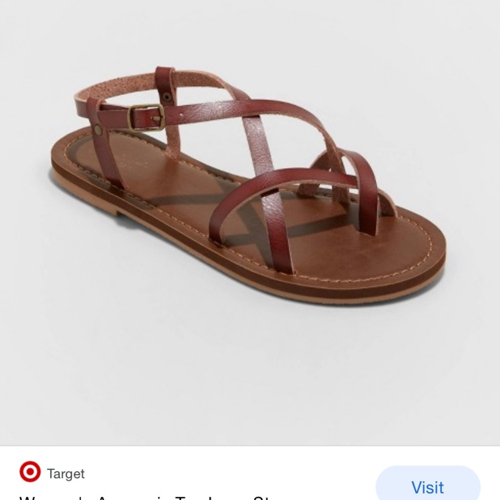 Target Universal Threads Brown Toe Strap Sandal